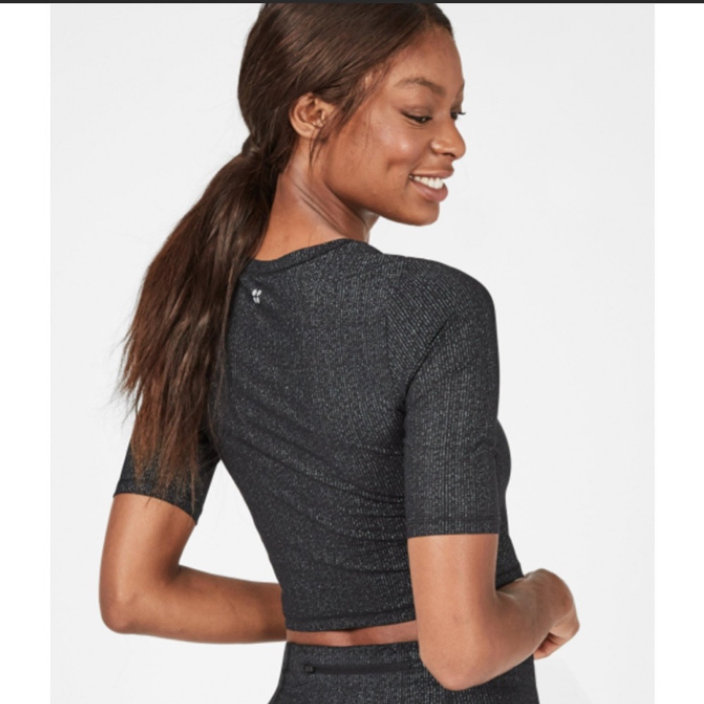 Sweaty Beatty Scrore Cropped Sparkle Top XL